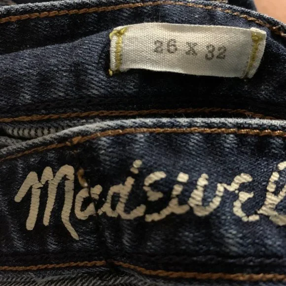 Madewell Women's Rail Straight Dark Wash Jeans 26x32 - Picture 4 of 6